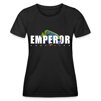 Empereur Poisson-ange Gardien de l’aquarium marin - T-shirt sport Femme - noir - Devant - AI Model Female 172 light (172cm)