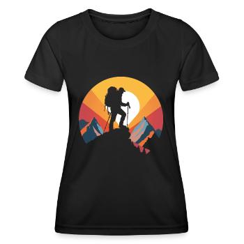 Randonneurs - T-shirt sport Femme - noir - Devant - AI Model Female 172 light (172cm)