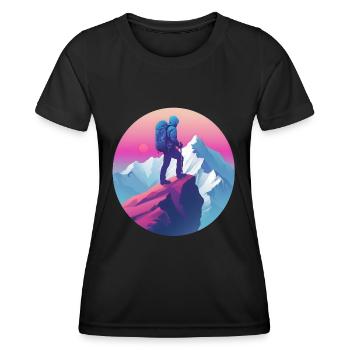 Hikers - Women's Functional T-Shirt - black - Front - AI Model Female 172 light (172cm)