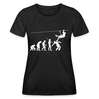 Tyrolienne - T-shirt sport Femme - noir - Devant - AI Model Female 172 light (172cm)