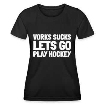 Feldhockey - Frauen Funktions-T-Shirt - Schwarz - Vorne - AI Model Female 172 light (172cm)