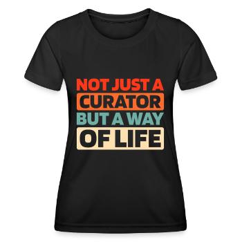 Conservateur - T-shirt sport Femme - noir - Devant - AI Model Female 172 light (172cm)