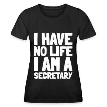 Secrétaire - T-shirt sport Femme - noir - Devant - AI Model Female 172 light (172cm)