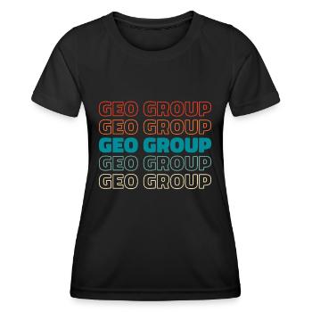 Professeur de géographie Équipe de professeurs de géo - T-shirt sport Femme - noir - Devant - AI Model Female 172 light (172cm)
