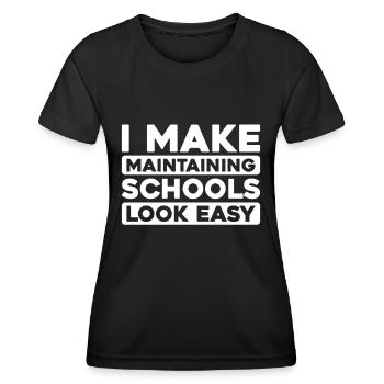 Administrateur de l’école - T-shirt sport Femme - noir - Devant - AI Model Female 172 light (172cm)
