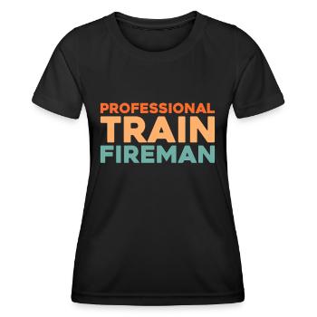 Firefighter Training Training - Women's Functional T-Shirt - black - Front - AI Model Female 172 light (172cm)