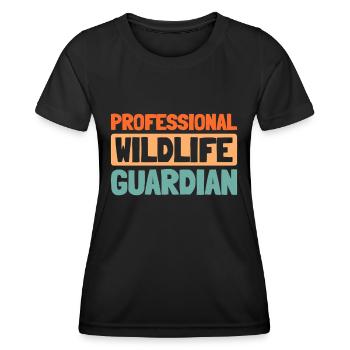 Garde-chasse en milieu sauvage - T-shirt sport Femme - noir - Devant - AI Model Female 172 light (172cm)