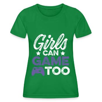 mädchen gamer girl - Frauen Funktions-T-Shirt - Kelly Green - Vorne - AI Model Female 172 dark (172cm)