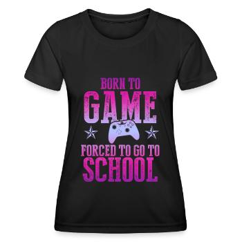 schule gamer - Frauen Funktions-T-Shirt - Schwarz - Vorne - AI Model Female 172 light (172cm)