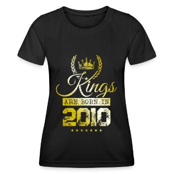 kings are born 2010 - Women's Functional T-Shirt - black - Front - AI Model Female 172 light (172cm)