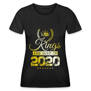 les rois naissent en 2020 - T-shirt sport Femme - noir - Devant - AI Model Female 172 light (172cm)