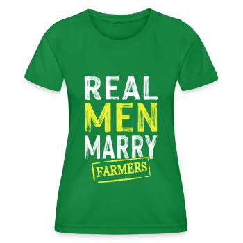 men marry peasant women - Women's Functional T-Shirt - kelly green - Front - AI Model Female 172 dark (172cm)