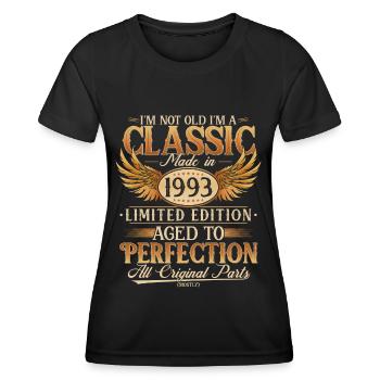 Vintage 1993 Vintage Retro Birthday Gift - Women's Functional T-Shirt - black - Front - AI Model Female 172 light (172cm)