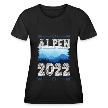 Alpes 2022 - T-shirt sport Femme - noir - Devant - AI Model Female 172 light (172cm)