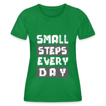 Success Small steps - Women's Functional T-Shirt - kelly green - Front - AI Model Female 172 dark (172cm)
