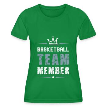 Équipe de basket-ball - T-shirt sport Femme - vert - Devant - AI Model Female 172 dark (172cm)