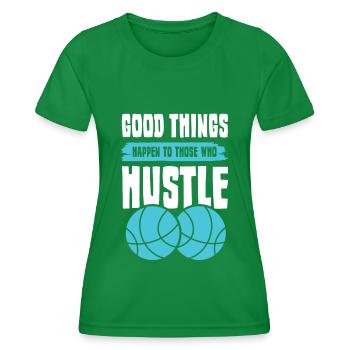 Hustle Basketball - T-shirt sport Femme - vert - Devant - AI Model Female 172 dark (172cm)