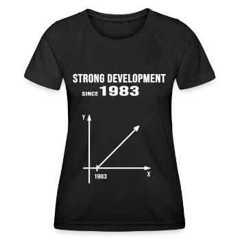 1983 Birthday Anniversary Strong Development - Women's Functional T-Shirt - black - Front - AI Model Female 172 light (172cm)