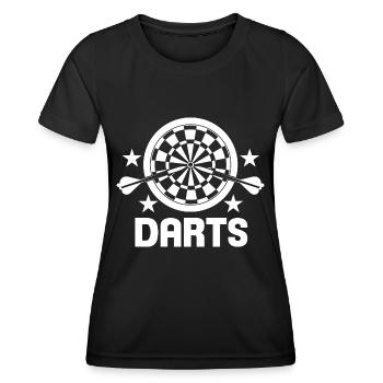Le jeu de fléchettes - T-shirt sport Femme - noir - Devant - AI Model Female 172 light (172cm)