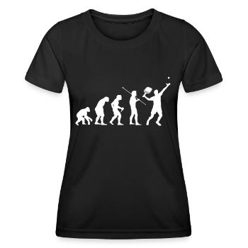 Padel Tennis Sport Jersey - Women's Functional T-Shirt - black - Front - AI Model Female 172 light (172cm)
