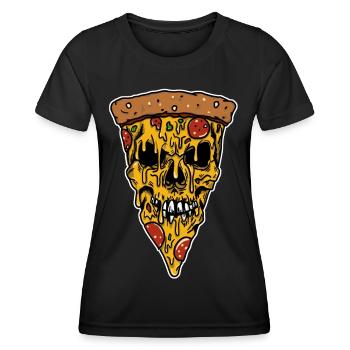 Pizza slayer - Women's Functional T-Shirt - black - Front - AI Model Female 172 light (172cm)