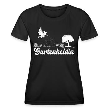 Héroïne du jardin - T-shirt sport Femme - noir - Devant - AI Model Female 172 light (172cm)