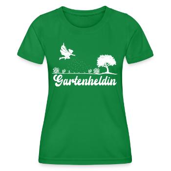 Héroïne du jardin - T-shirt sport Femme - vert - Devant - AI Model Female 172 dark (172cm)