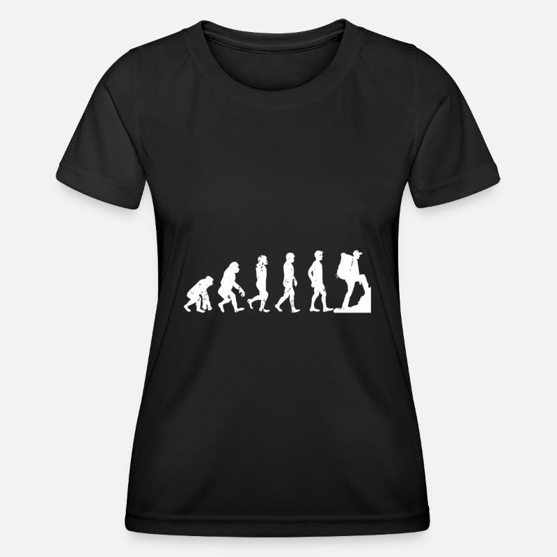 Wandern Evolution - Frauen Funktions-T-Shirt - Schwarz