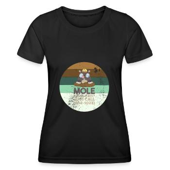 Maulwurf Maulwürfe Chemie - Frauen Funktions-T-Shirt - Schwarz - Vorne - AI Model Female 172 light (172cm)