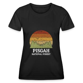 Pisgah National Forest - Frauen Funktions-T-Shirt - Schwarz - Vorne - AI Model Female 172 light (172cm)