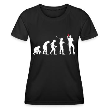 Evolution Schiedsrichter Fußball Schiri - Frauen Funktions-T-Shirt - Schwarz - Vorne - AI Model Female 172 light (172cm)