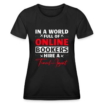 Urlaubsplaner Reisebüro Reisebüro - Frauen Funktions-T-Shirt - Schwarz - Vorne - AI Model Female 172 light (172cm)