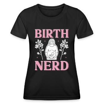 Doula Nurse Midwife - Women's Functional T-Shirt - black - Front - AI Model Female 172 light (172cm)