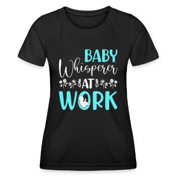 Doula Nurse Midwife - Women's Functional T-Shirt - black - Front - AI Model Female 172 light (172cm)