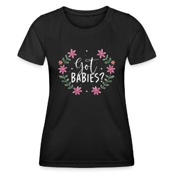 Doula Nurse Midwife - Women's Functional T-Shirt - black - Front - AI Model Female 172 light (172cm)