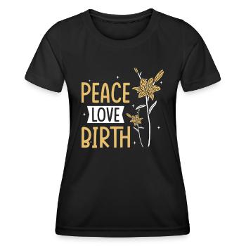 Doula Nurse Midwife - Women's Functional T-Shirt - black - Front - AI Model Female 172 light (172cm)
