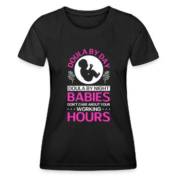Doula Nurse Midwife - Women's Functional T-Shirt - black - Front - AI Model Female 172 light (172cm)