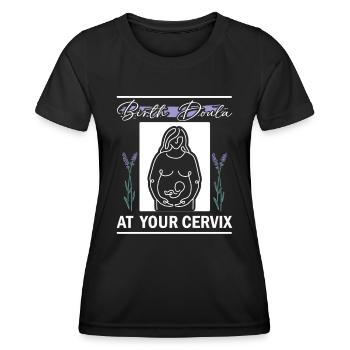 Doula Nurse Midwife - Women's Functional T-Shirt - black - Front - AI Model Female 172 light (172cm)