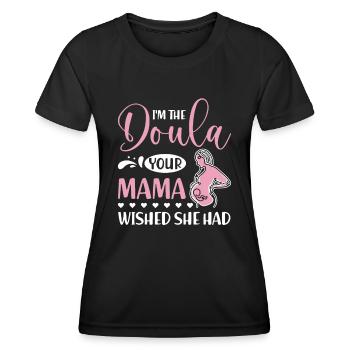 Doula Nurse Midwife - Women's Functional T-Shirt - black - Front - AI Model Female 172 light (172cm)
