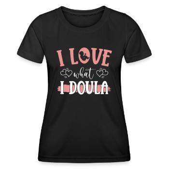 Doula Nurse Midwife - Women's Functional T-Shirt - black - Front - AI Model Female 172 light (172cm)