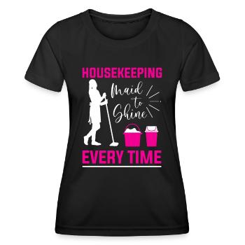 Week of Appreciation for Housekeeping - Women's Functional T-Shirt - black - Front - AI Model Female 172 light (172cm)