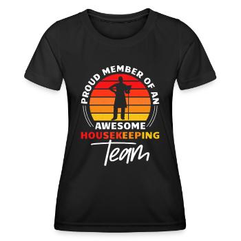 Week of Appreciation for Housekeeping - Women's Functional T-Shirt - black - Front - AI Model Female 172 light (172cm)
