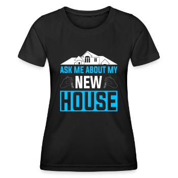 Nouveau propriétaire Propriétaire d’une maison Propriétaire d’une maison - T-shirt sport Femme - noir - Devant - AI Model Female 172 light (172cm)