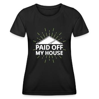 Nouveau propriétaire Propriétaire d’une maison Propriétaire d’une maison - T-shirt sport Femme - noir - Devant - AI Model Female 172 light (172cm)