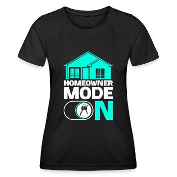 Nouveau propriétaire Propriétaire d’une maison Propriétaire d’une maison - T-shirt sport Femme - noir - Devant - AI Model Female 172 light (172cm)