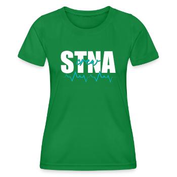 Infirmière auxiliaire certifiée STNA - T-shirt sport Femme - vert - Devant - AI Model Female 172 dark (172cm)