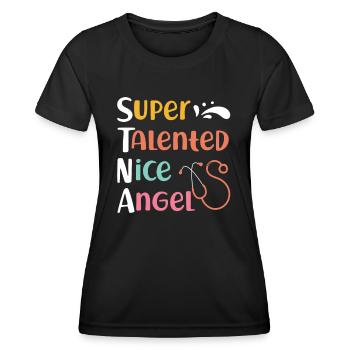 STNA Staatlich geprüfte Pflegeassistentin - Frauen Funktions-T-Shirt - Schwarz - Vorne - AI Model Female 172 light (172cm)