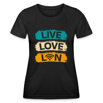 Administrateur réseau Administrateur système Réseau - T-shirt sport Femme - noir - Devant - AI Model Female 172 light (172cm)