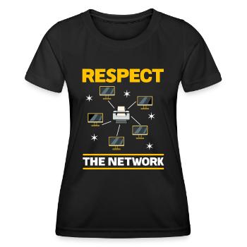 Netzwerkadministrator Systemadministrator Netzwerk - Frauen Funktions-T-Shirt - Schwarz - Vorne - AI Model Female 172 light (172cm)