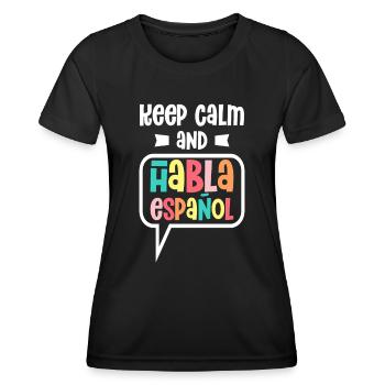 Spanischlehrerin Maestra Bilinguale Lehrerin - Frauen Funktions-T-Shirt - Schwarz - Vorne - AI Model Female 172 light (172cm)